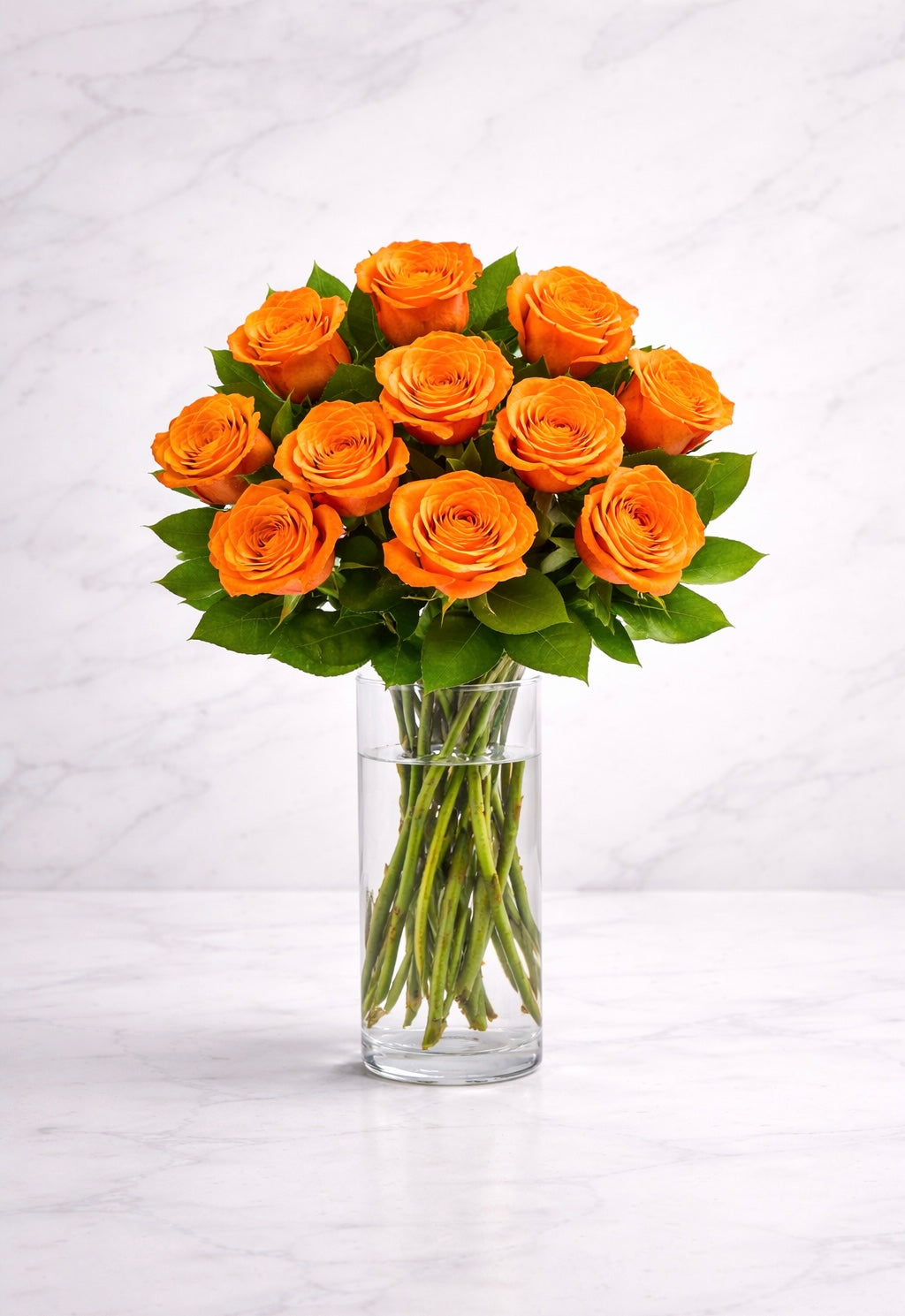 Orange Roses (One Dozen)